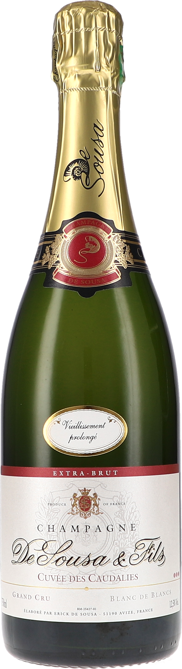 De Sousa et Fils Cuvée des Caudalies Blanc de Blancs Grand Cru Veilissement Prolongé 2008
