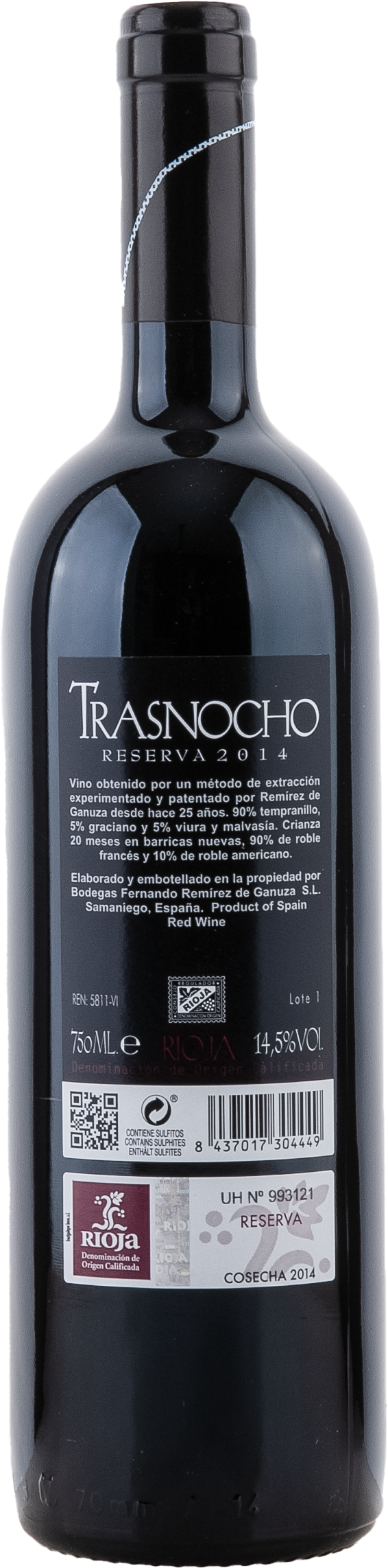 Remirez de Ganuza Transnocho Reserva 2009