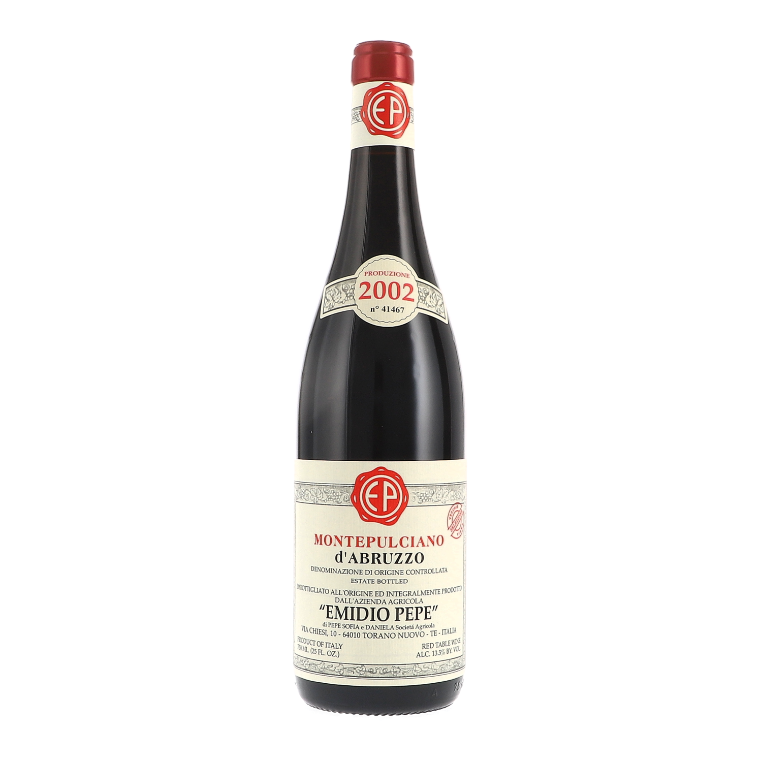 Emidio Pepe Montepulciano d'Abruzzo DOC, Selezione Vecchie Vigne 2002